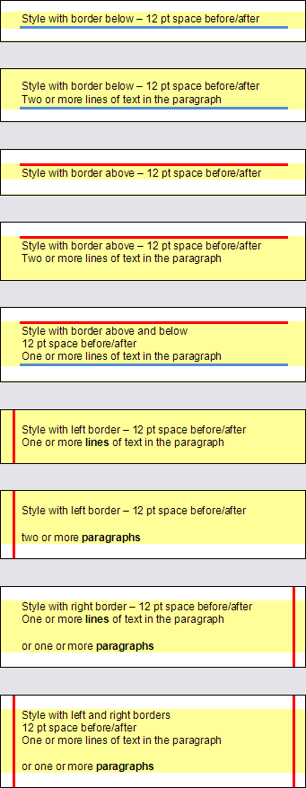 Word table shading problem - Paragraph style with border(s) may cause white space
