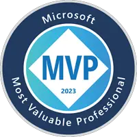 Microsoft MVP 2023 badge issued to Lene Fredborg July 6, 2023