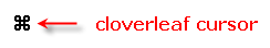 Cloverleaf cursor