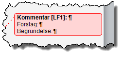 Kommentar indsat efter at makro er tilføjet, så den overskriver Words indbyggede kommando