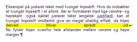 Justeret tekst. Bemærk de uheldige ordmellemrum.