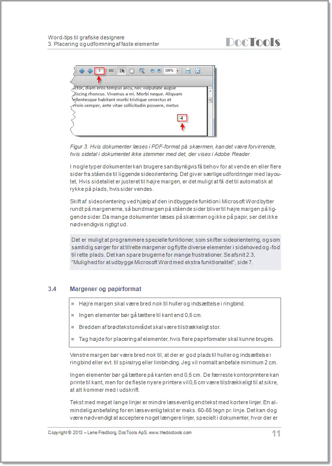 Eksempel 2 - side fra e-bog - Word-tips til grafiske designere