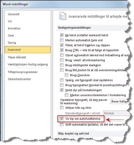 Word 2010 og Word 2013 - indstilling for visning af autoudførelse findes nu igen